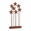 Metal star backdrop for Nativity display with Christmas keepsake styling