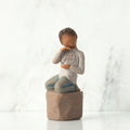 Love You Too darker skin figurine as a child love keepsake gift